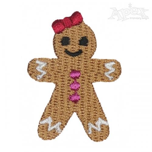 Gingerbread Girl and Boy Embroidery Design