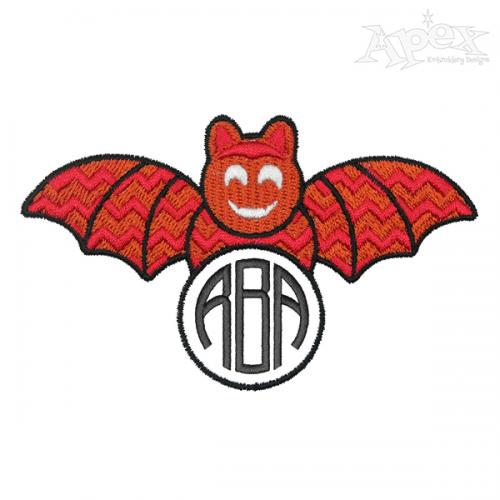 Halloween Bat Monogram Embroidery Frame
