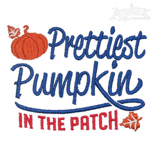 Prettiest Pumpkin Embroidery Design