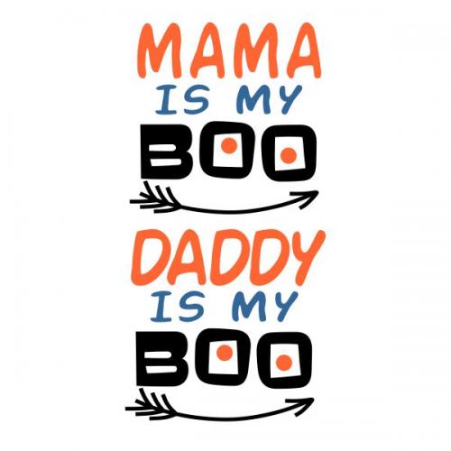 Mama Daddy is My Boo SVG Cuttable Design