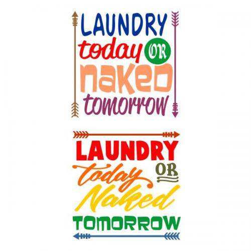 Laundry Today or Naked Tomorrow SVG Cuttable Design