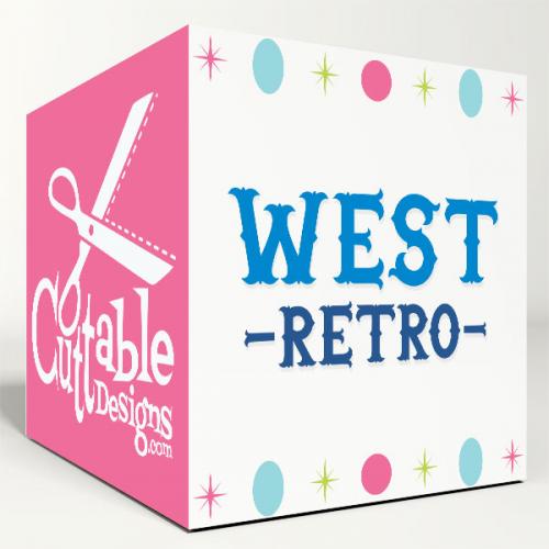 West Retro SVG Cuttable Font