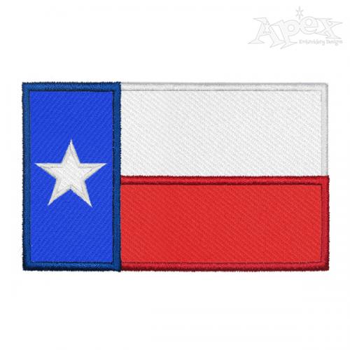 Texas Flag Applique Embroidery Design