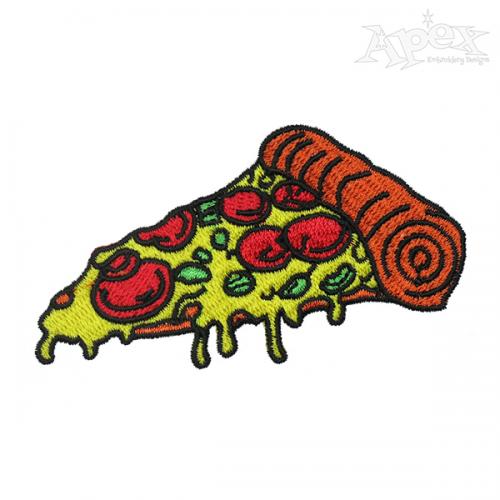 Pizza Slice Embroidery Design