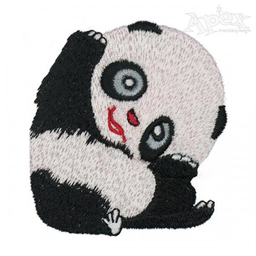 Cute Panda Embroidery Design Apex Embroidery Designs Monogram Fonts