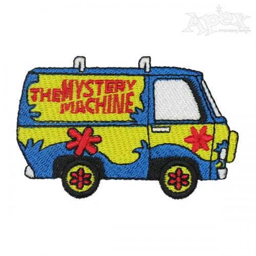 The Mystery Machine Van Embroidery Design