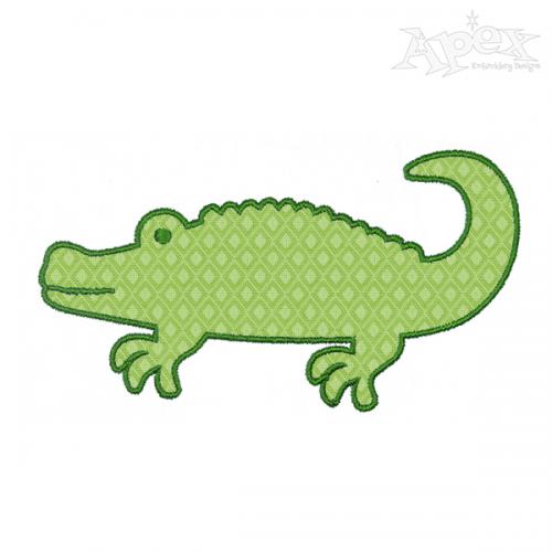 Gator Alligator Applique Embroidery Design