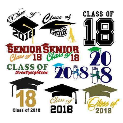 Graduation 2018 SVG Cuttable Designs