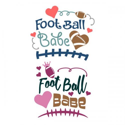 Football Babe SVG Cuttable Design