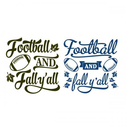 Football and Fall Y'All SVG Cuttable Design