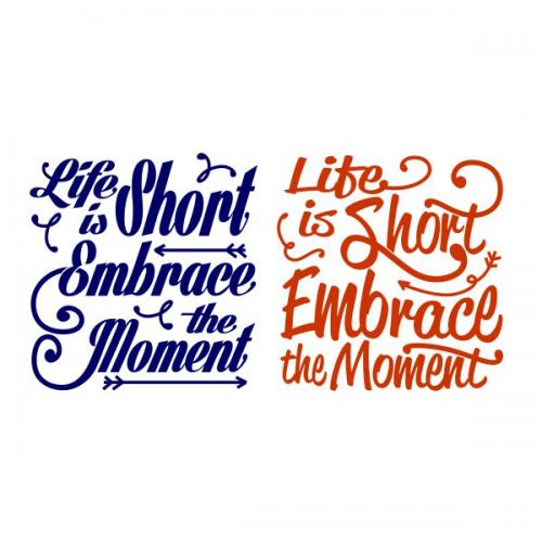 Life is Short Embrace the Moment SVG Cuttable Design