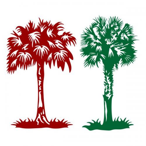 Charleston South Carolina Palm Tree SVG Cuttable Design