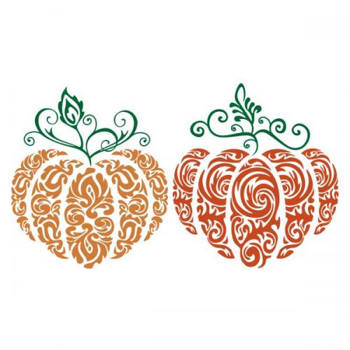 Patterned Pumpkin SVG Cuttable Design