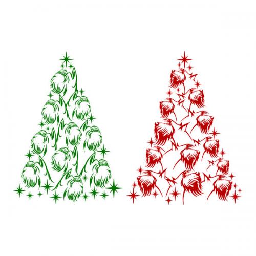 Schnauzer Christmas Tree SVG Cuttable Design