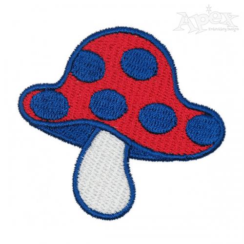 Mushroom Embroidery Design | Apex Embroidery Designs, Monogram Fonts