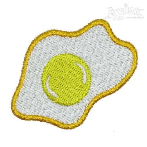 Fried Egg Embroidery Design