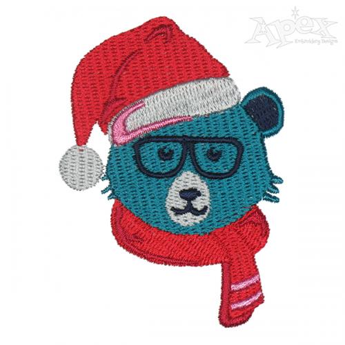 Christmas Bear Embroidery Design