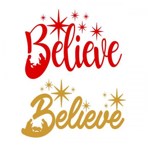 Christmas Believe SVG Cuttable Design