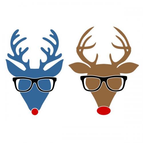 Hipster Deer SVG Cuttable Design