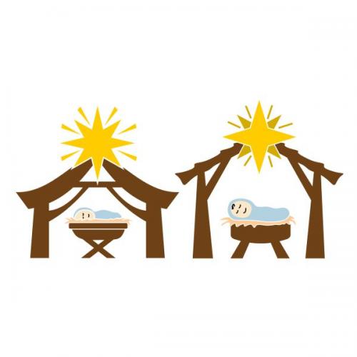 Nativity Scene SVG Cuttable Design