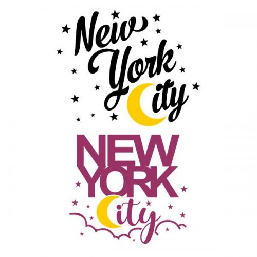 New York City Moon SVG Cuttable Design
