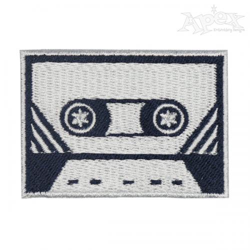 Retro Cassette Tape Embroidery Design