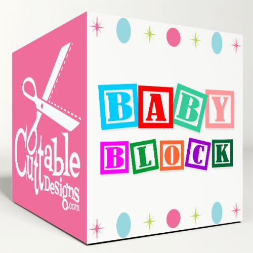 Baby Block SVG Cuttable Font