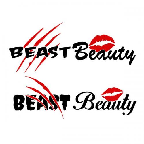 Beauty and Beast SVG Cuttable Design