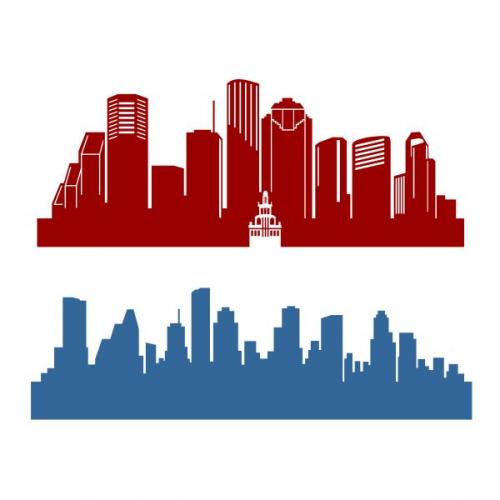Houston City Texas TX Skyline SVG Cuttable Design