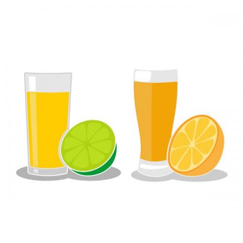 Lime Lemon Orange Juice SVG Cuttable Design