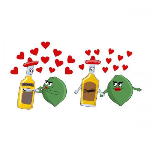 Tequila Lime Love Couple SVG Cuttable Design