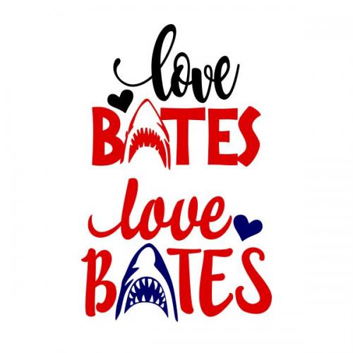 Love Bites Shark SVG Cuttable Design