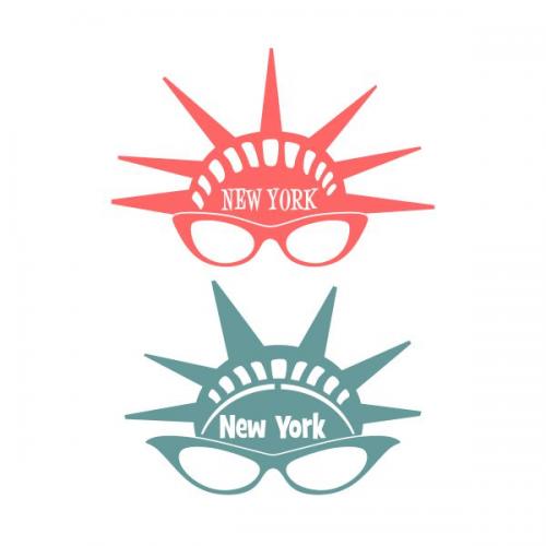 New York Glasses SVG Cuttable Design