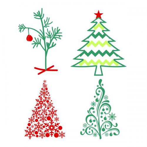 Christmas Tree Pack SVG Cuttable Design
