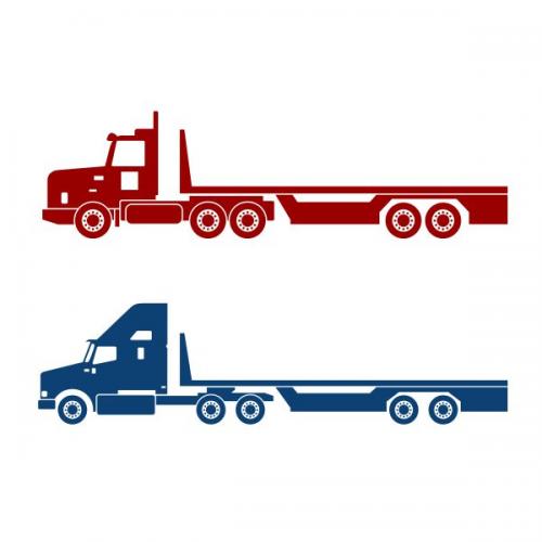 Flatbed Truck SVG Cuttable Design