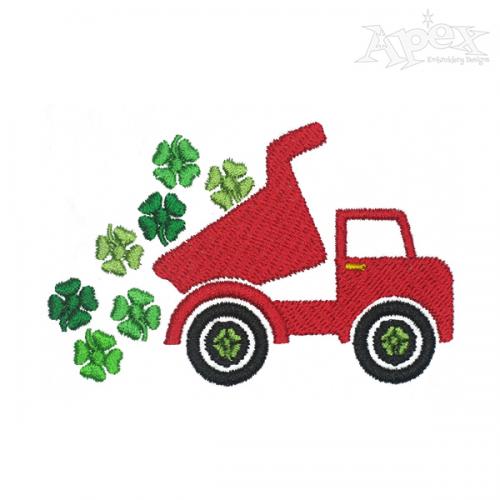 St. Patrick's Day Clovers Truck Embroidery Design