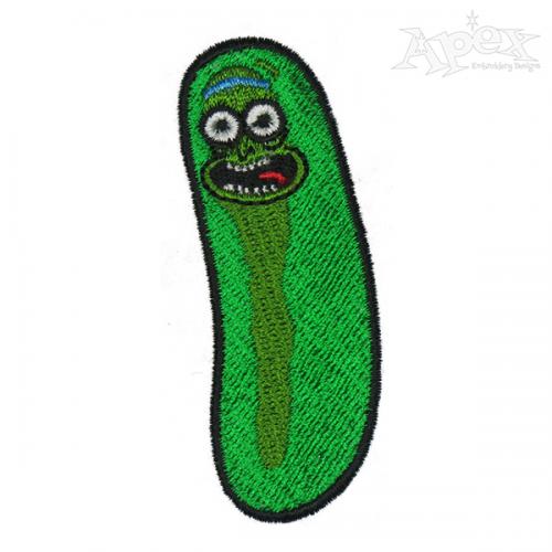 Funny Pickle Embroidery Design