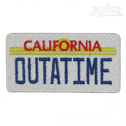 California Vehicle Plate Embroidery Design