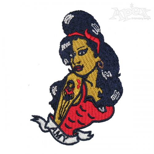 Amy Winehouse Embroidery Design