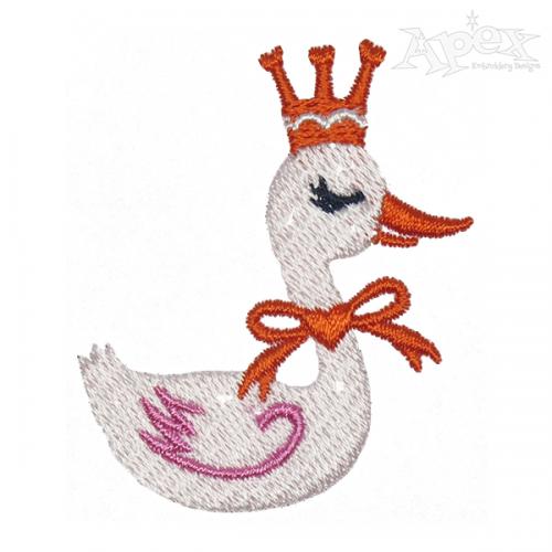 Queen Duck Embroidery Design