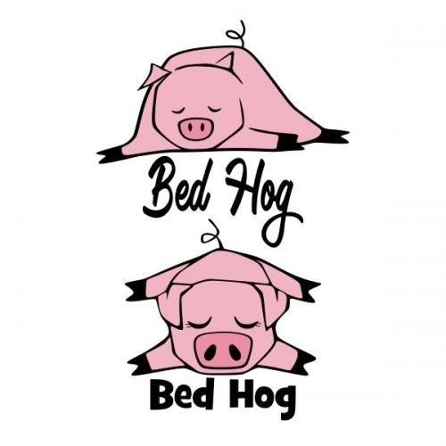 Bed Hog Pig Cuttable Design Apex Designs & Fonts