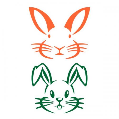 Adorable Bunny Face SVG Cuttable Design