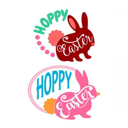 Hoppy Easter Bunny SVG Cuttable Design
