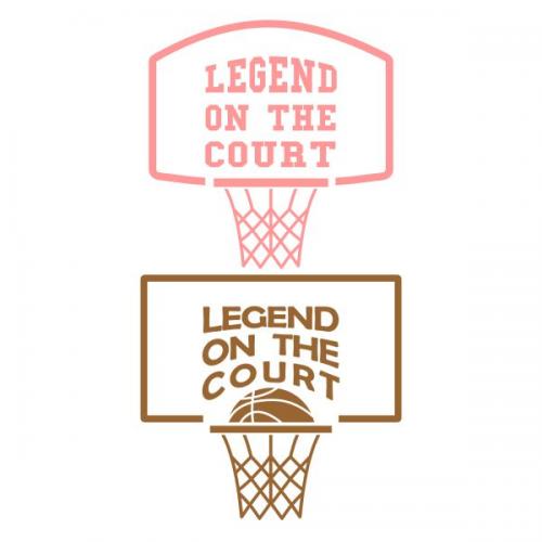 Basketball Legend on the Court SVG Cuttable Design
