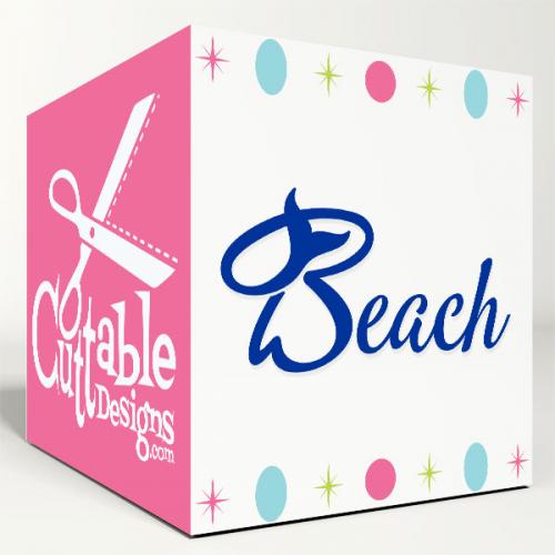Beach Mermaid Tail SVG Cuttable Font