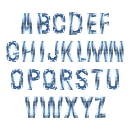Satin Stitch SVG Cuttable Font