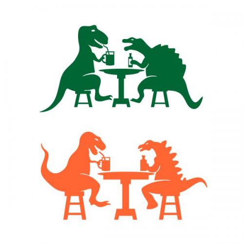 Dinosaurs Drink SVG Cuttable Design