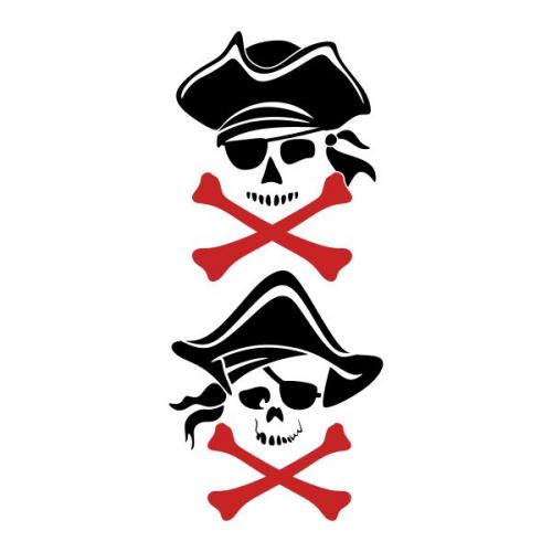 Pirate Skull Crossbones SVG Cuttable Design