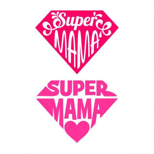 Super Mama Diamond SVG Cuttable Design