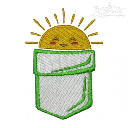 Sunshine in Pocket Embroidery Design